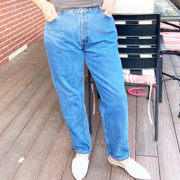 VTG LEVI'S 550 Horseshoe Tapered Leg Relaxed Fit Jean SZ: 14 REG Short - Picture 2 of 11